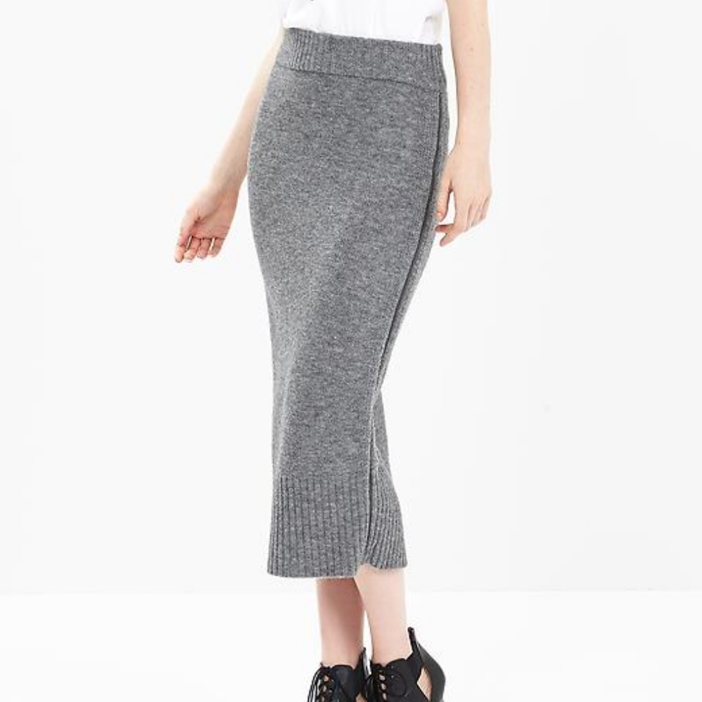 Banana Republic Sweater Midi Zip Skirt